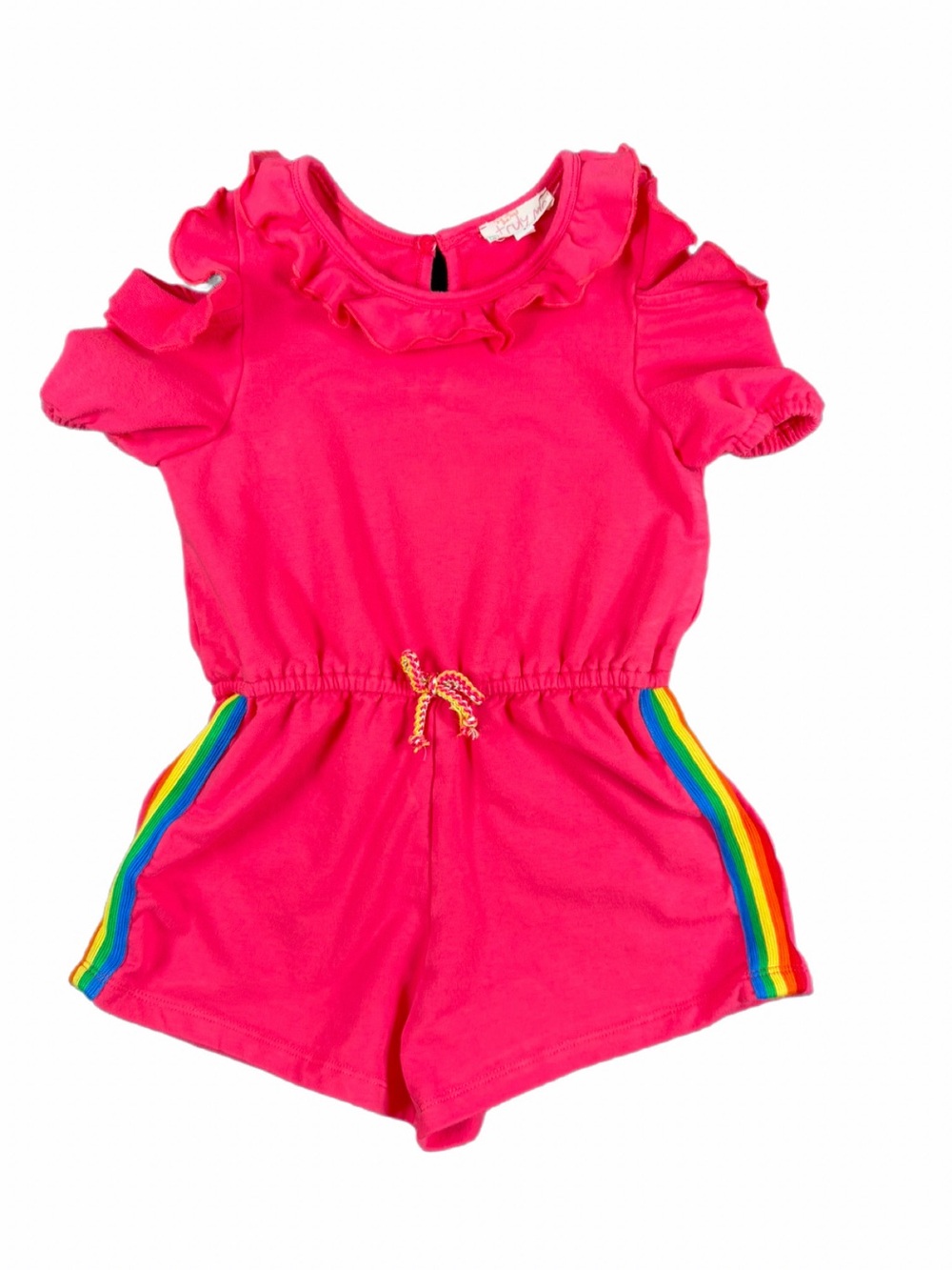 TRULY ME Cold Shoulder Ruffle Romper - 6